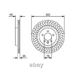 BOSCH Disques + Revêtements Arrière Convient pour Range Rover + Sport +