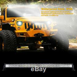 Curved 50'' 288W Spot+Flood Combo Barre Led Lumière Hors Route JEEP 4WD 4x4