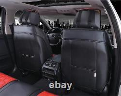 Housse de siège d'auto en cuir PU rouge-noir pour Land Range Rover