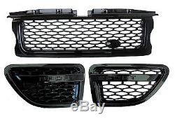 Range Rover sport Grille+side vent Autobiography style upgrade kit full black V8